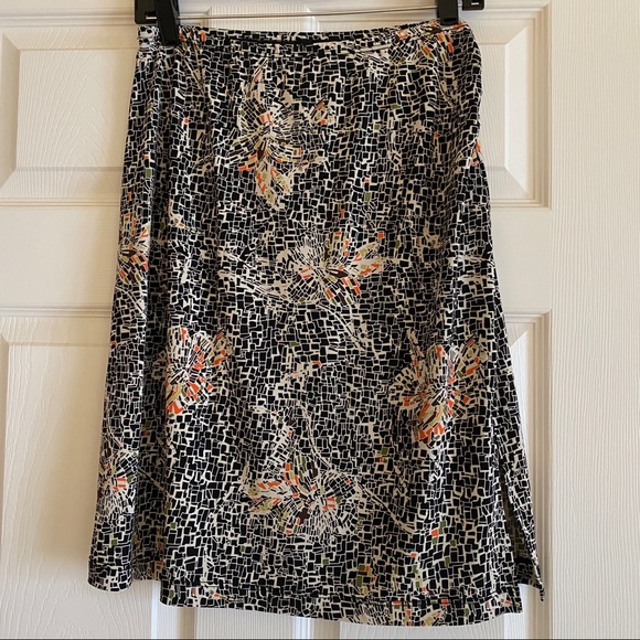 Bcbg midi printed skirt with slit - Picture 1 of 6